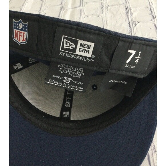 New Era Cap Hat Unisex Size 7 1/4” Color Navy Denver Broncos Fitted Baseball - Picture 6 of 7